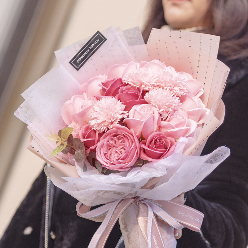 Artificial Flower Bouquet Manufacturer - Valentine's Day Creative Rose Carnation