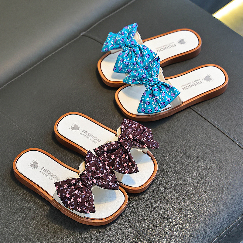 Children's Flip-flops Manufacturer - Girls' Princess Floral Bowknot Casual