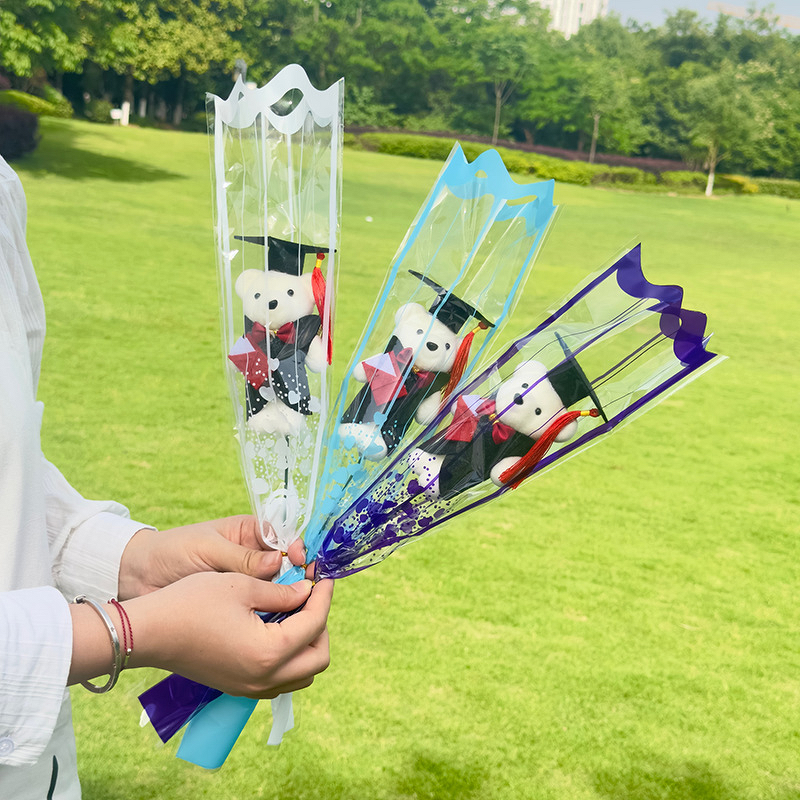 Floral Bouquet Manufacturer - Single Doctor Bear Small DIY Flocking