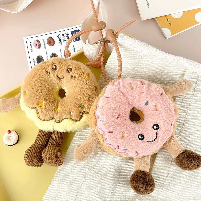 Plush Keychain Manufacturer - Cute Donut French Dessert Heart Bag Charm