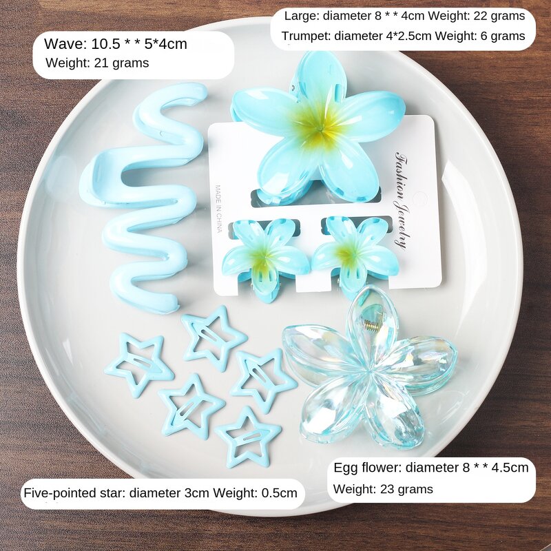 Hair Accessories Manufacturer - Summer Sweet Powder Cream Grab Clip Shark