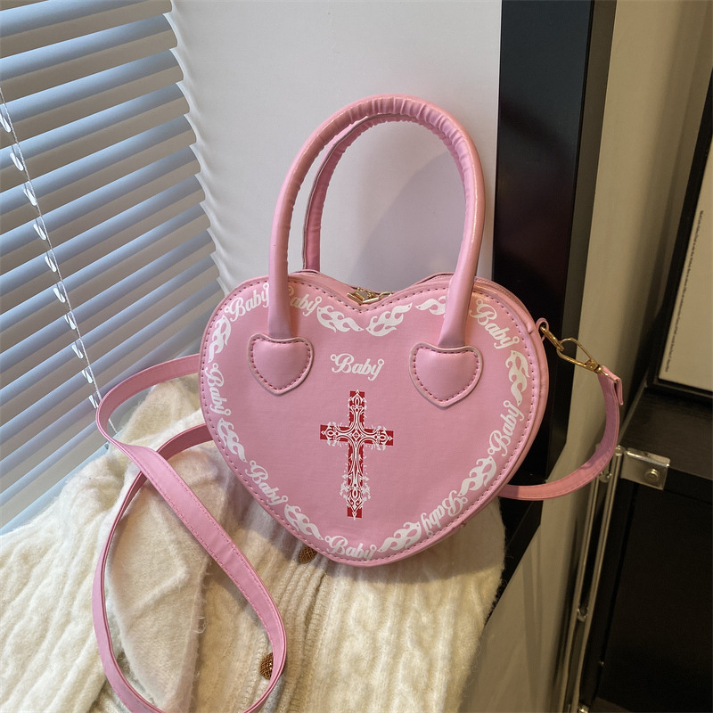 Crossbody Bag Manufacturer - Punk Dark Fur Heart-shaped