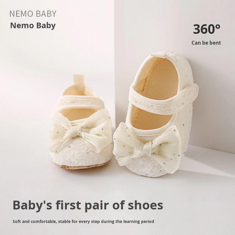 Baby Shoes Manufacturer - Girls' Princess Lace Non-Slip Soft Sole