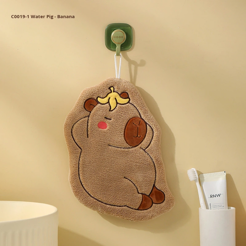 Hand Towel Manufacturer - Capybara Cartoon Cute Absorbent Hangable Thickened