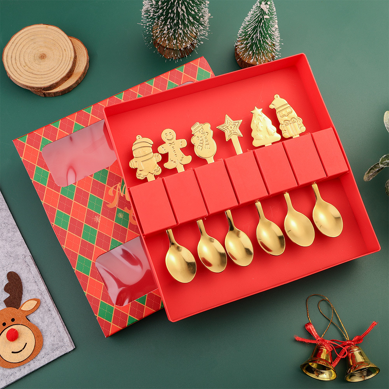 Spoon Fork Set Manufacturer - Cross-Border Christmas Disposable Stainless Steel