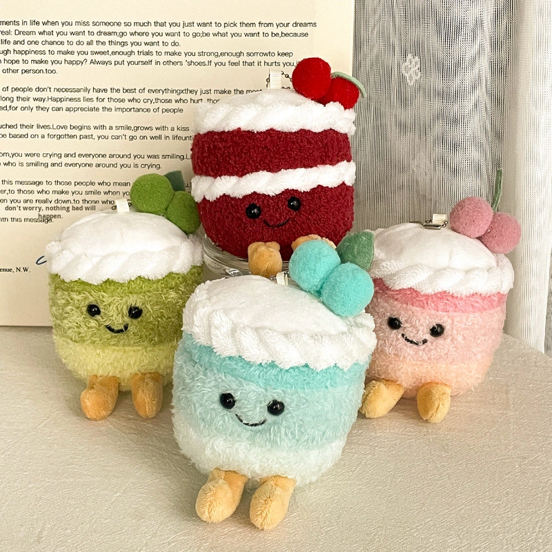 Plush Pendant Manufacturer - Fun Cherry Gradient Cake Birthday Gift