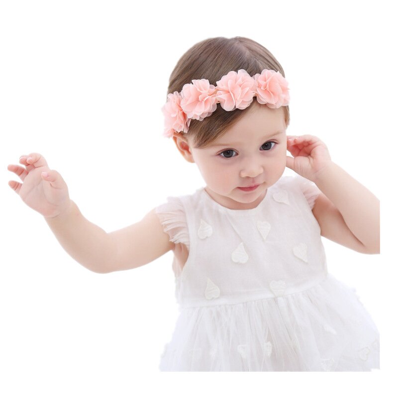 Hair Band Manufacturer - Korean Version Children's Five-Color Flower Nylon