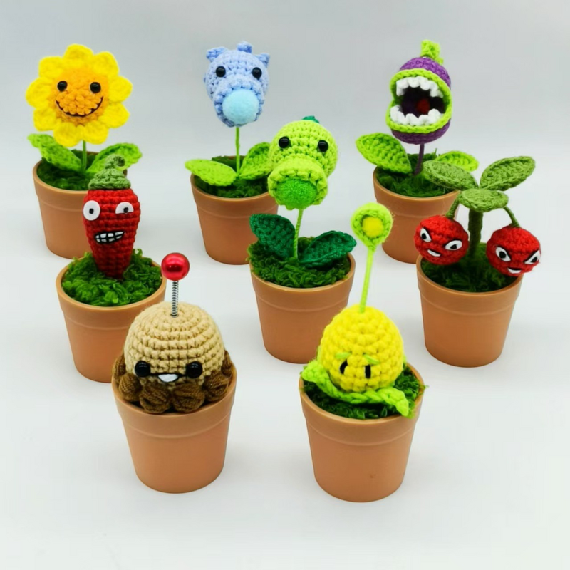 Crochet Potted Plant Manufacturer - Handmade Mini Sunflower Yarn Minimalist