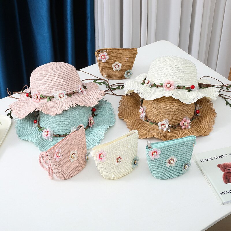 Sunscreen Kit Manufacturer - Summer Parent-Child with Straw Bucket Hat