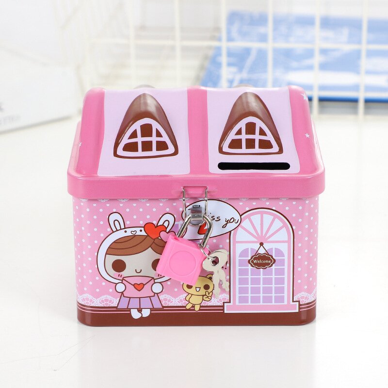 Piggy Bank Manufacturer - Creative Cartoon Bear House-Shaped Metal for Kids