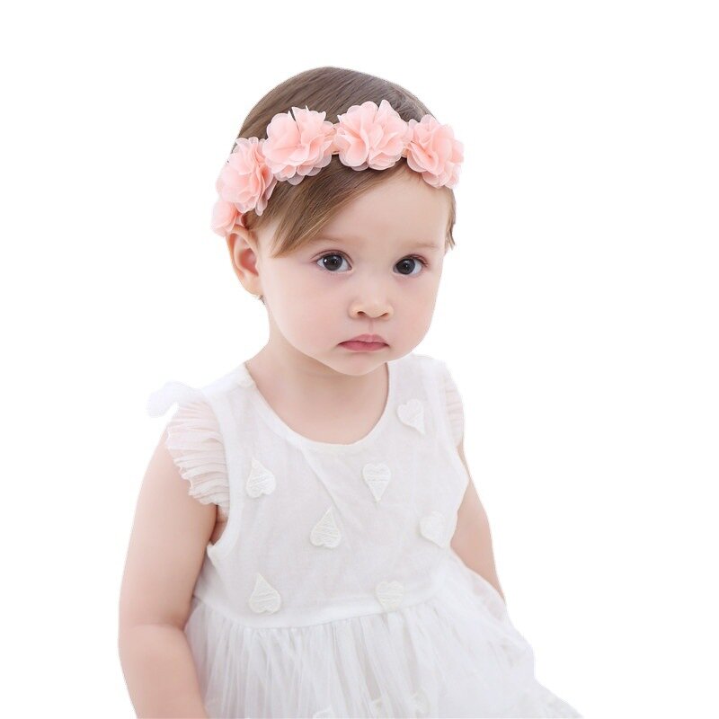 Hair Band Manufacturer - Korean Version Children's Five-Color Flower Nylon