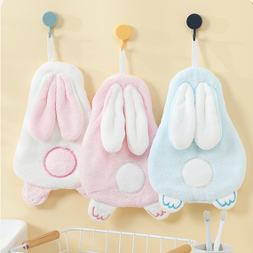 Hand Towel Manufacturer - Cute Rabbit Cartoon Hanging Baby Children's Soft