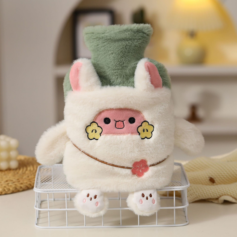 Hot Water Bottle Manufacturer - 1000ML PVC Cartoon Cat Chicken Plush with Covers