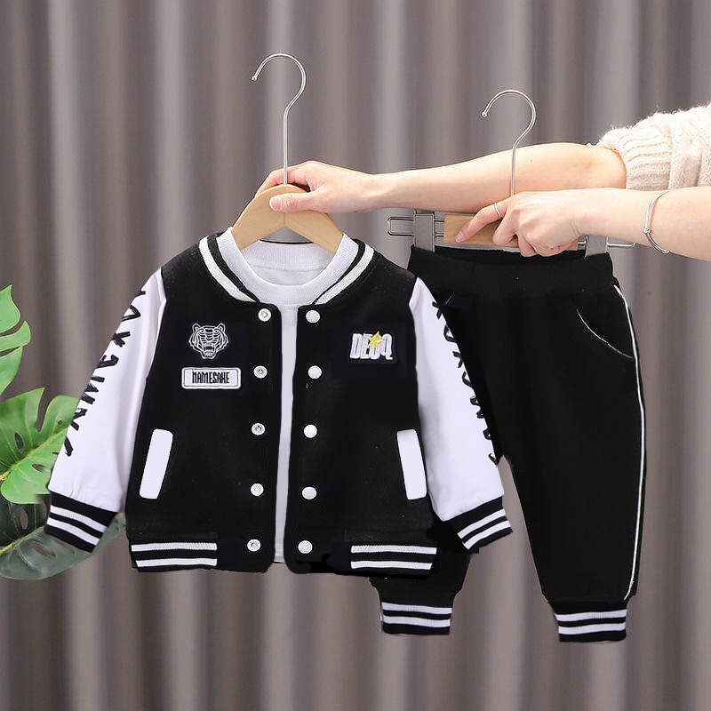 Children's Suit Manufacturer - Boy's Baseball Casual Two-Piece Polyester/Cotton