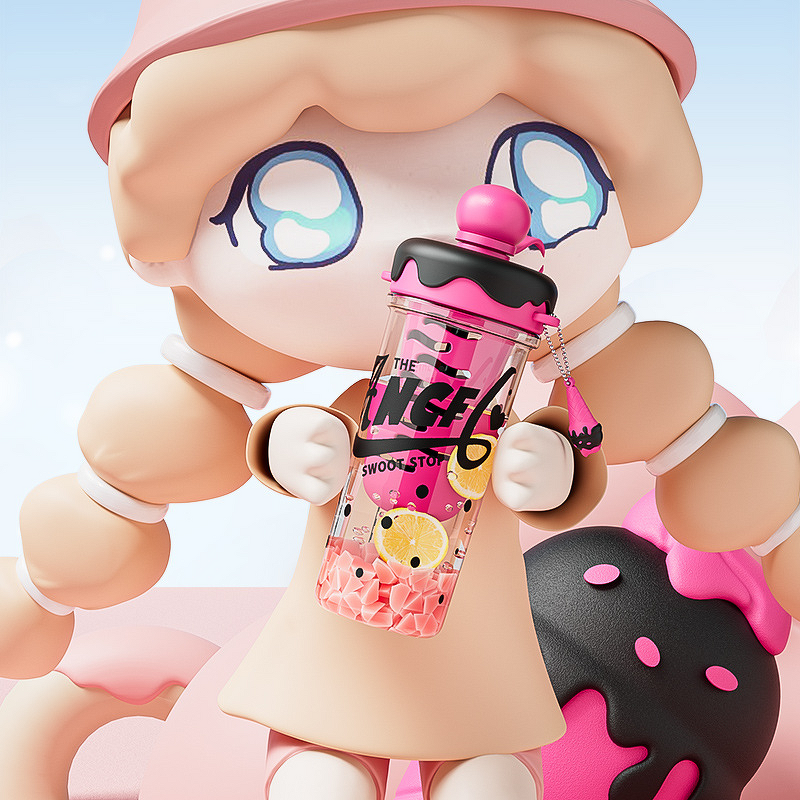 Water Cup Manufacturer - Ins Style Ice Cream PC with Water Separation