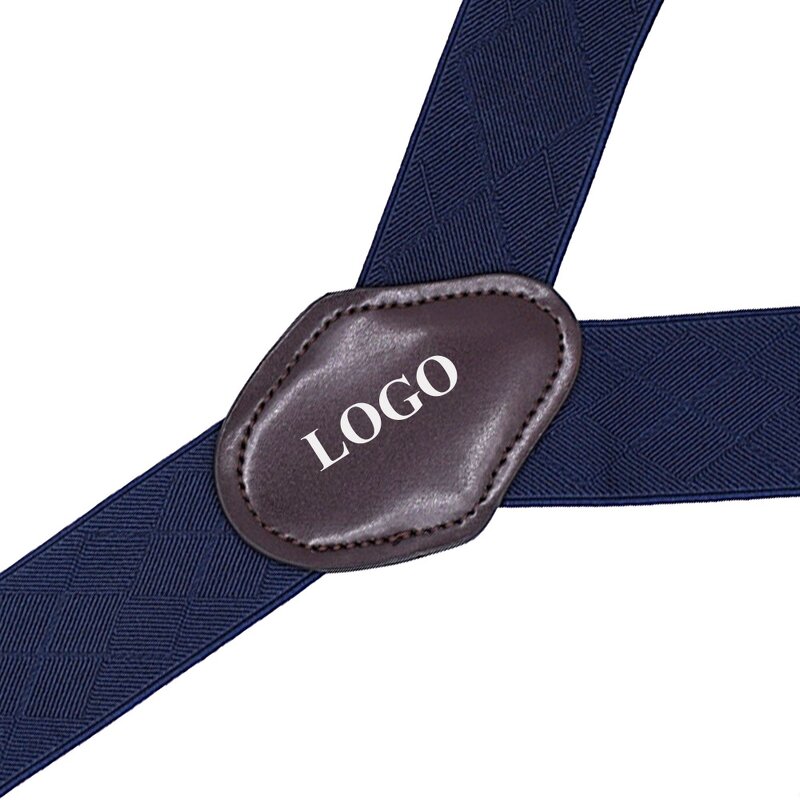 Suspenders Manufacturer - Wholesale 3.5cm Width Elastic Adjustable Jacquard 6 Clip