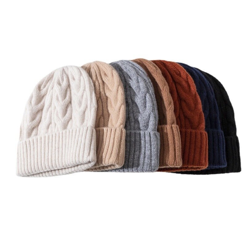 Winter Beanie Hat Manufacturer - Wholesale Women Solid Color 100% Wool Knitted