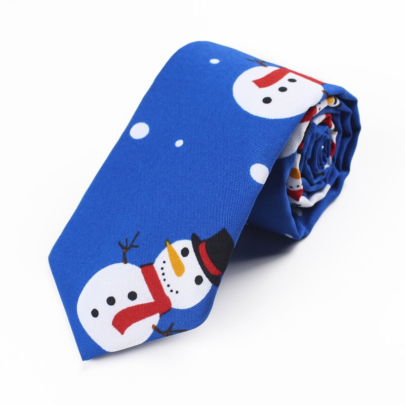 Mens Christmas Tie Manufacturer - Tree Animal Printed Snowmen Jacquard
