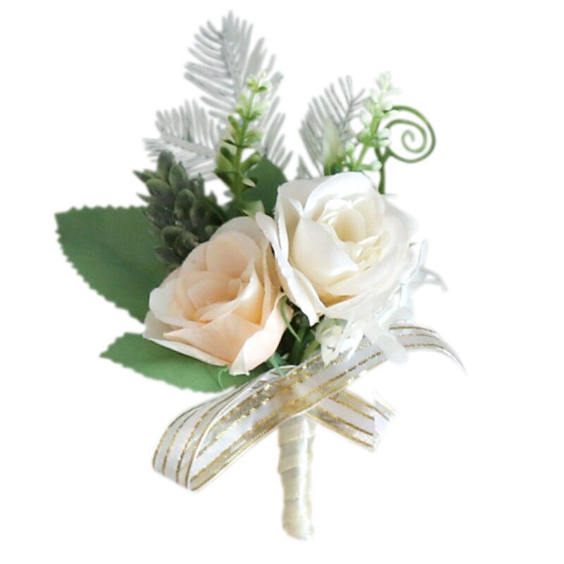 Lapel Pin Manufacturer - Fashion Groom Boutonniere Wholesale Wedding Corsage