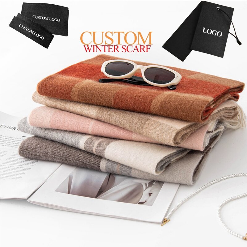Winter Shawl Manufacturer - Wholesale Soft Custom Logo 100% Wool for Ladies