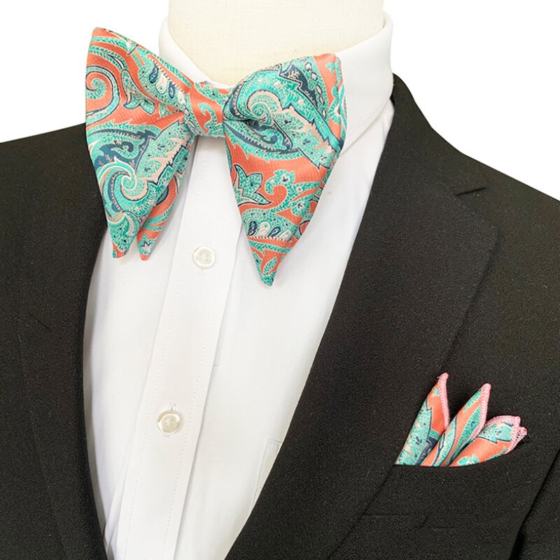 Bow Tie Sets Manufacturer - Classic Custom Paisley Handkerchief for Men