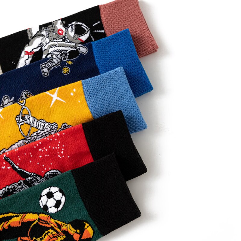 Socks Manufacturer - Custom Fashion Cheap Funky Cotton Colorful Happy Dress for Men