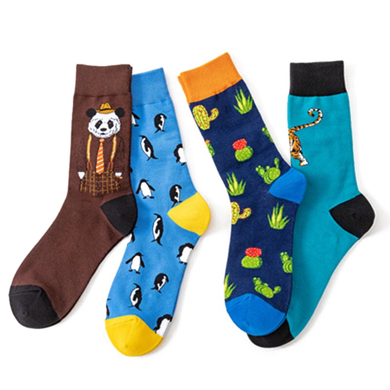 Socks Manufacturer - High Quality Comfortable Custom Logo Cotton Funny Jacquard