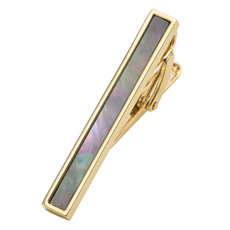 Tie Clip Manufacturer - Wholesale Mop Shell Gold Plated Wedding Tie Pin