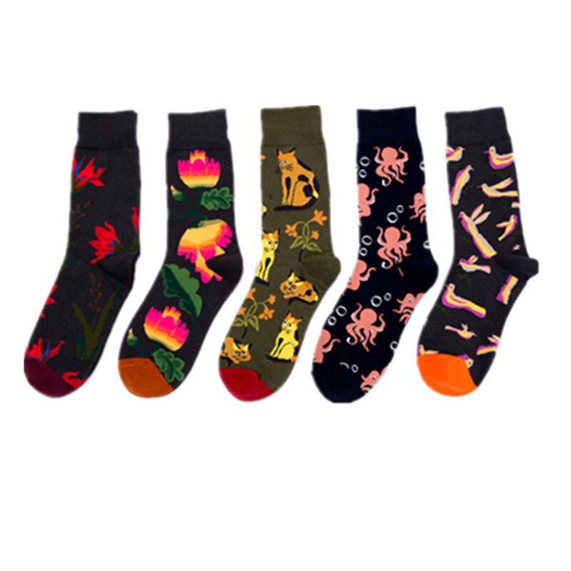 Socks Manufacturer - Unisex Novelty Custom Logo Packaging Different Kinds Colorful
