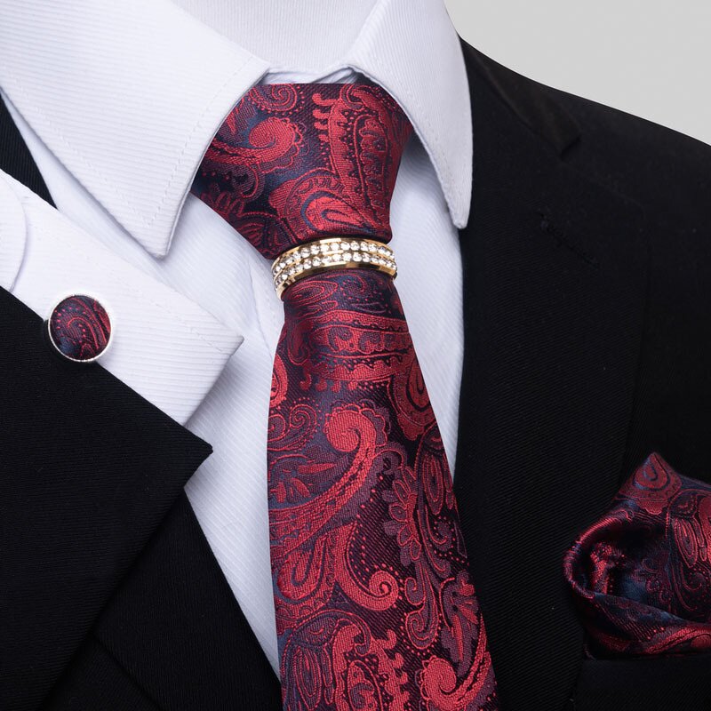 Neckties and Pocket Square Set - Wholesale Luxury Cufflink Ensemble