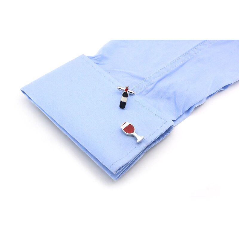 Cufflinks Manufacturer - Popular Red Wine Bottle Glass Enamel for Men Women