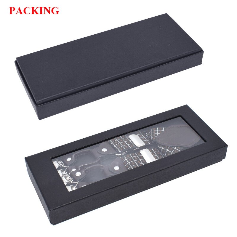 Suspenders Manufacturer - Wholesale 3.5cm Width Elastic Adjustable Jacquard 6 Clip