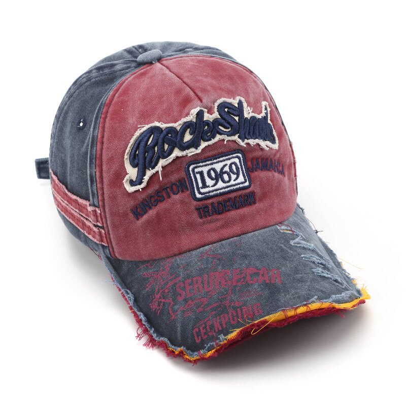 Dad Hat Manufacturer - Custom Washed Distressed Letter Embroidery Cotton