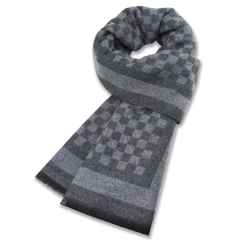 Winter Scarf Manufacturer - Wholesale Fashion Plaid Thick Wool Blend for Men
