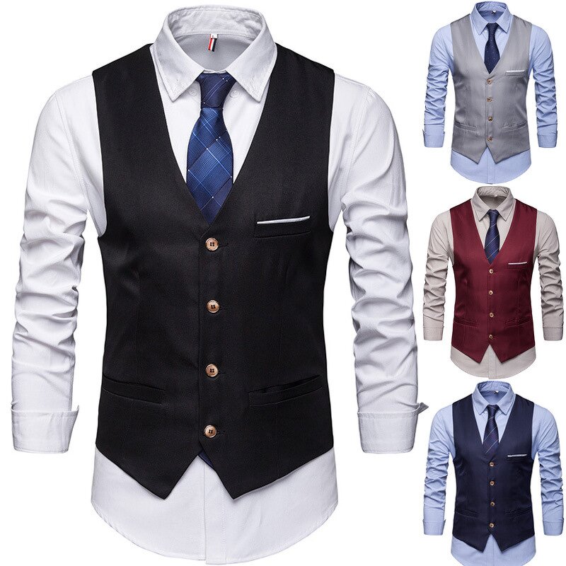 Suit Vest Manufacturer - Mens Business Formal Dress Waistcoat for Suit Tuxedo