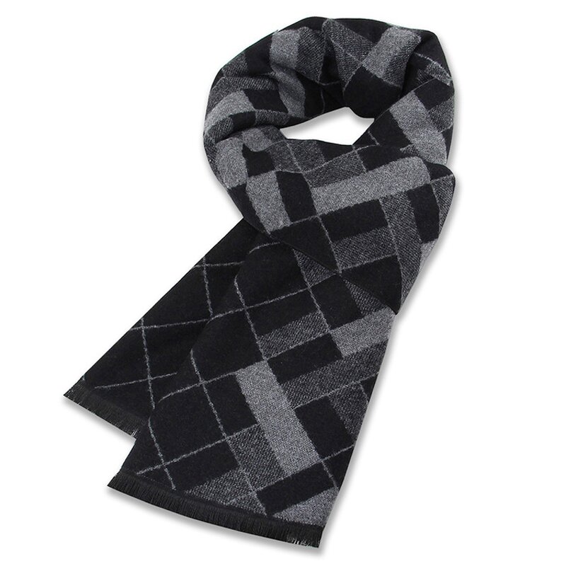 Winter Scarf Manufacturer - Wholesale Fashion Plaid Thick Wool Blend for Men