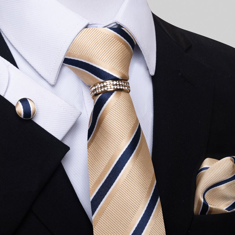 Neckties and Pocket Square Set - Paisley Luxury Custom for Men