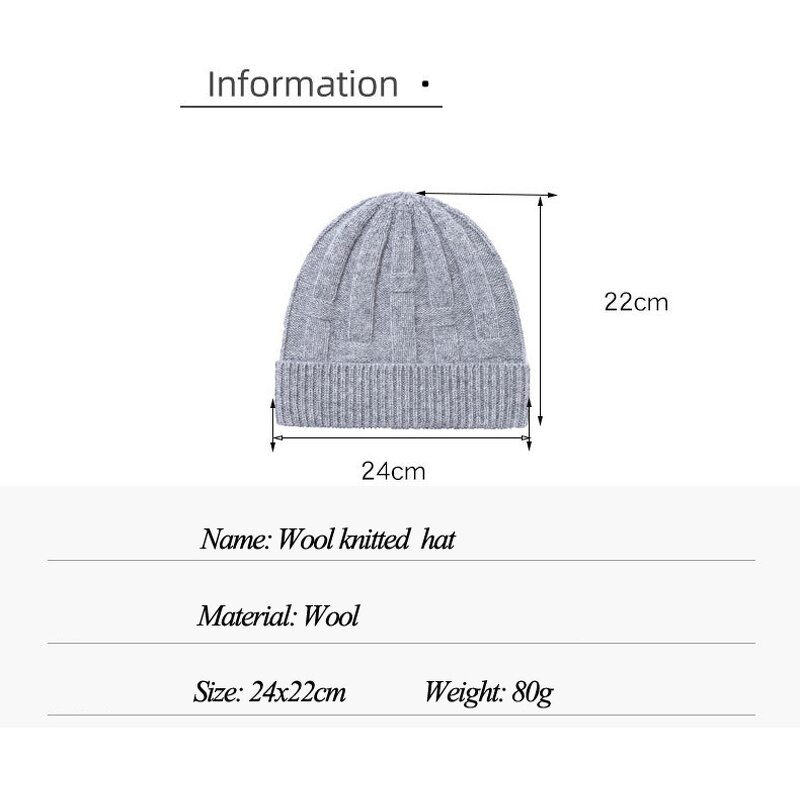 Winter Hat Manufacturer - Custom Thick Warm Wool Beanie for Men Women