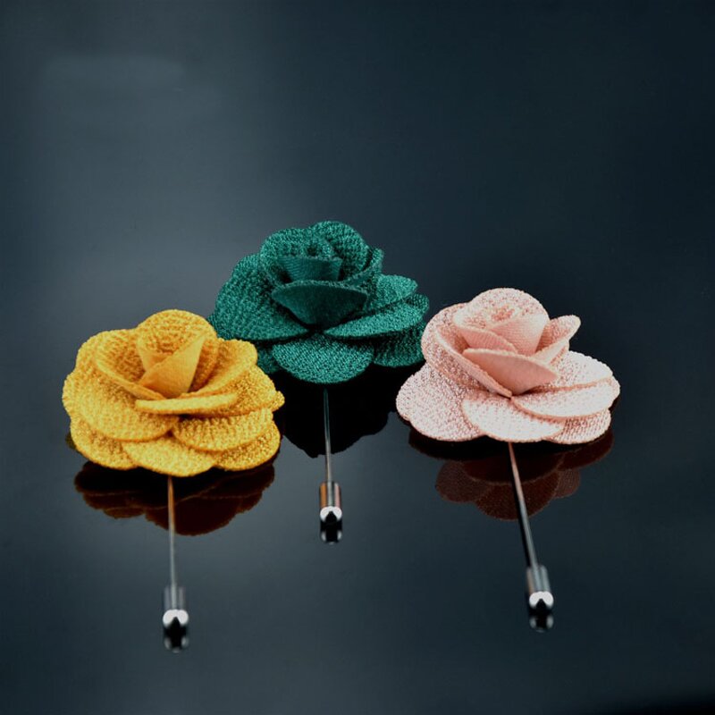 Lapel Pins Manufacturer - Custom Wedding Corsage Flower Channel Graduation for Suit Men