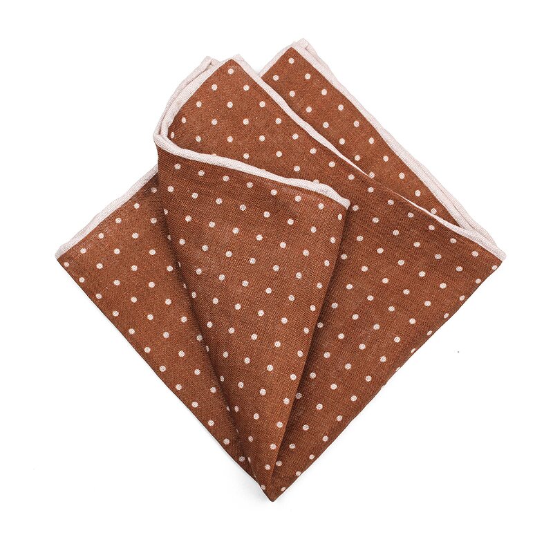 Pocket Square Manufacturer - Mens Linen Woven Floral Vintage Business Casual