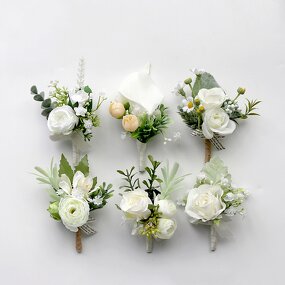 Lapel Pin Manufacturer - Fashion Groom Boutonniere Wholesale Wedding Corsage