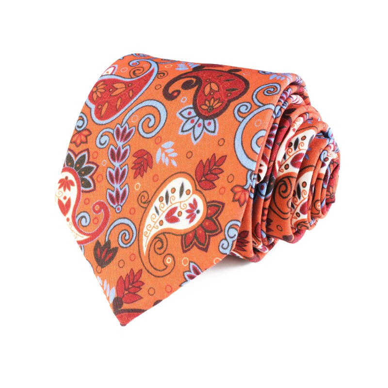 Cotton Neck Tie Manufacturer - Custom Casual Paisley Digital Printing for Men