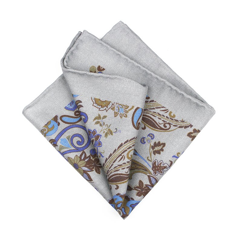 Pocket Square Manufacturer - High Quality 100% Wool Luxury Paisley Giftbox