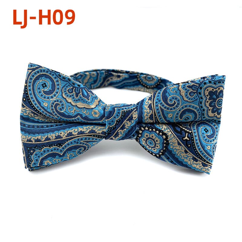 Bowtie Manufacturer - Custom Tuxedo Wedding Paisley Black Pre Tied Designer