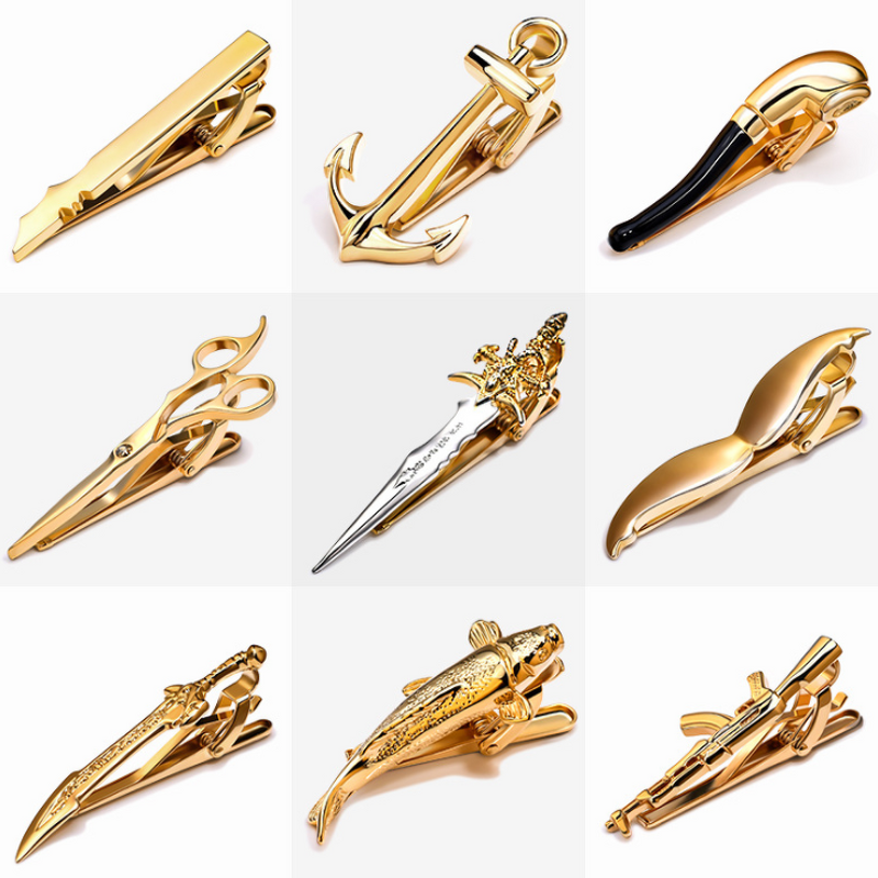 Tie Bar Cufflinks Set Manufacturer - Novel Sword Gift Box Gold for Men