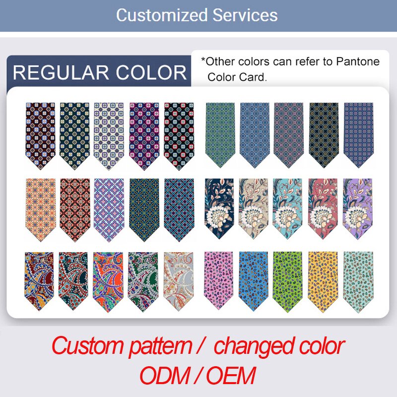 Silk Neck Tie Manufacturer - High Quality Natural Blue Print Wholesale