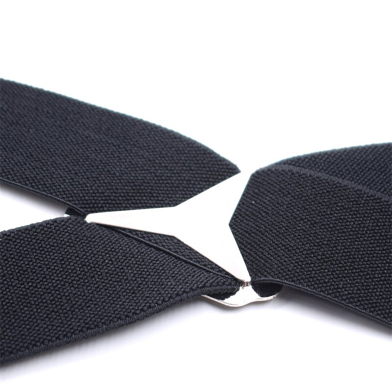 Suspenders Manufacturer - Wholesale 35mm Width Solid Adjustable 4 Clip X-Back Heavy Duty
