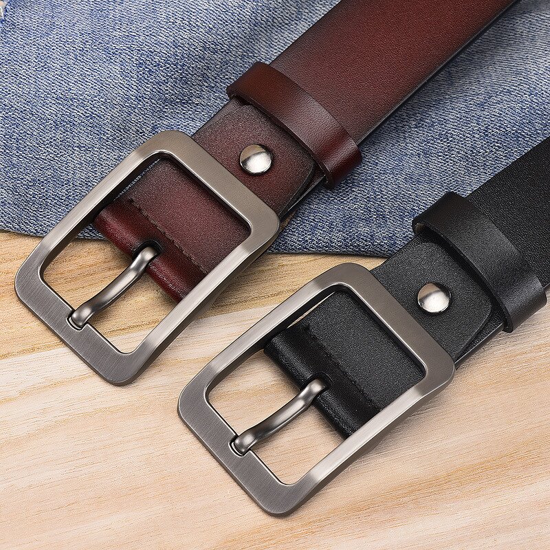Belt Manufacturer - Custom Logo Pin Buckle Real Leather for Men