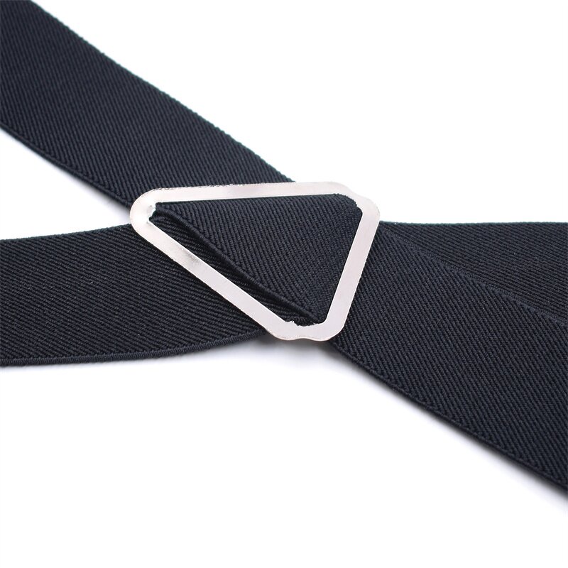 Suspenders Manufacturer - Wholesale 35mm Width Solid Adjustable 4 Clip X-Back Heavy Duty