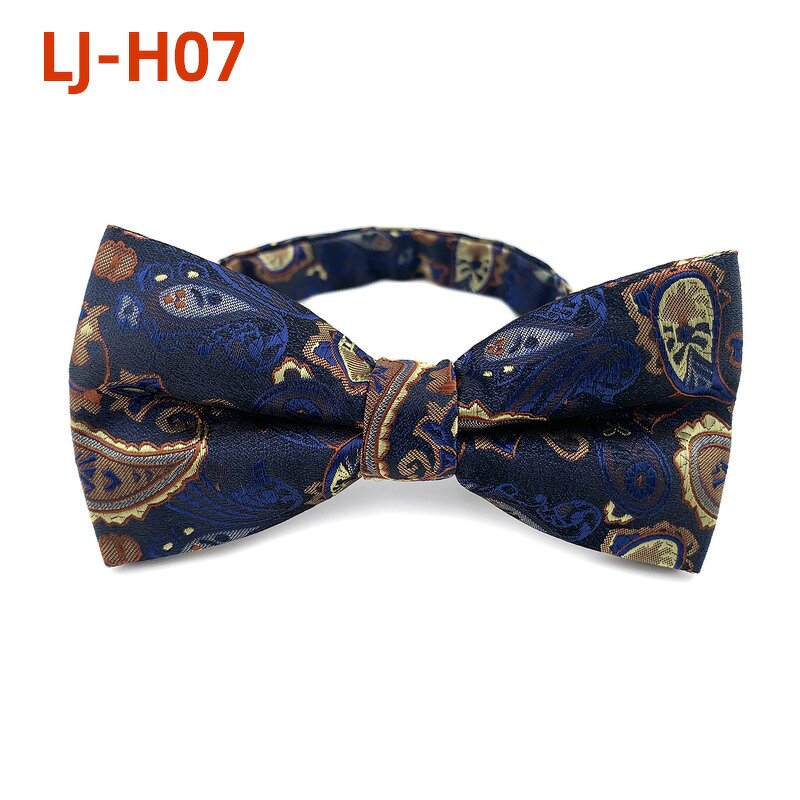 Bowtie Manufacturer - Custom Tuxedo Wedding Paisley Black Pre Tied Designer
